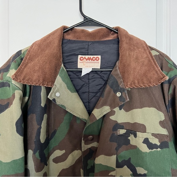 Other - Camco MFG Vintage Insulated Woodland Camo Jacket Corduroy XL